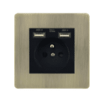 Prise murale vintage prises USB-A