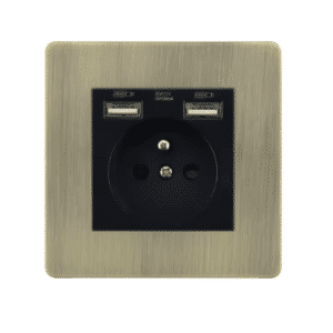 Prise murale vintage prises USB-A