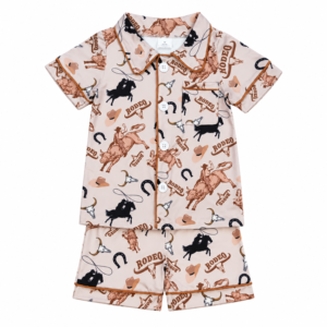 Pyjama enfant western beige rodéo