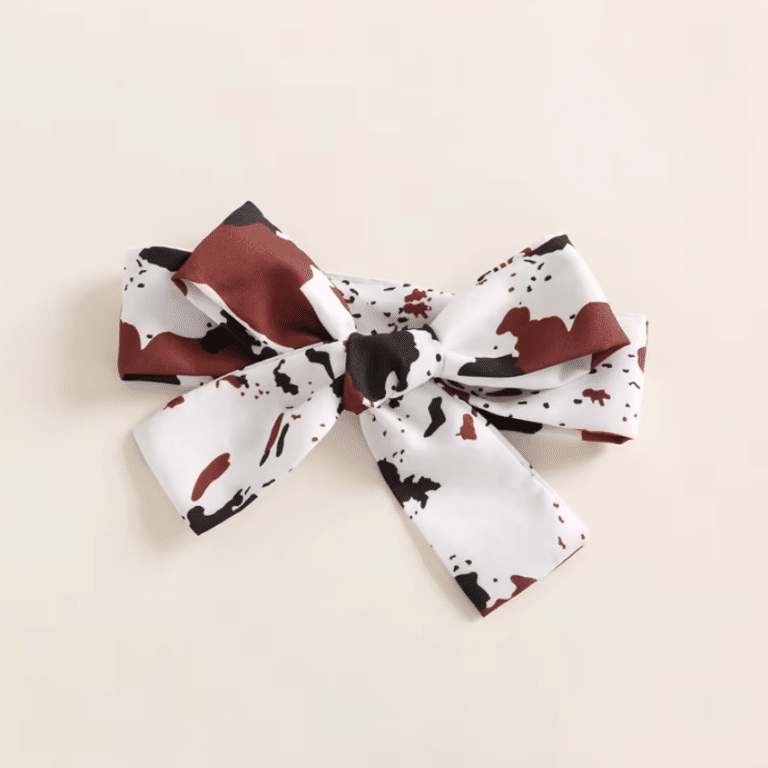 Robe bébé western body bandeau vache (3)