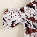Robe bébé western body bandeau vache (4)