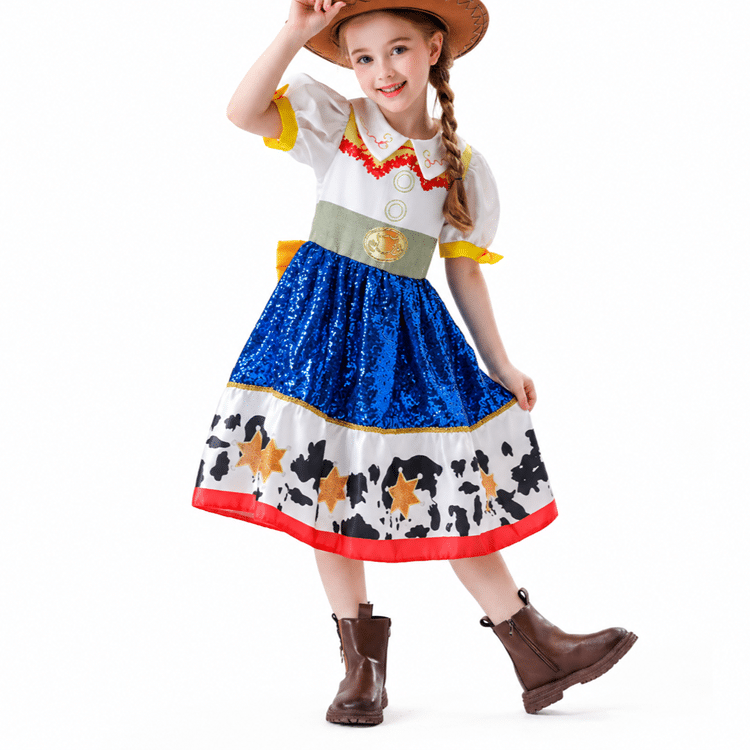Robe princesse cowboy enfant inspirée de Toy Story (10)