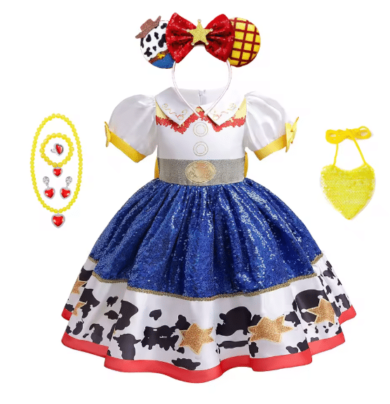 Robe princesse cowboy enfant inspirée de Toy Story (7)