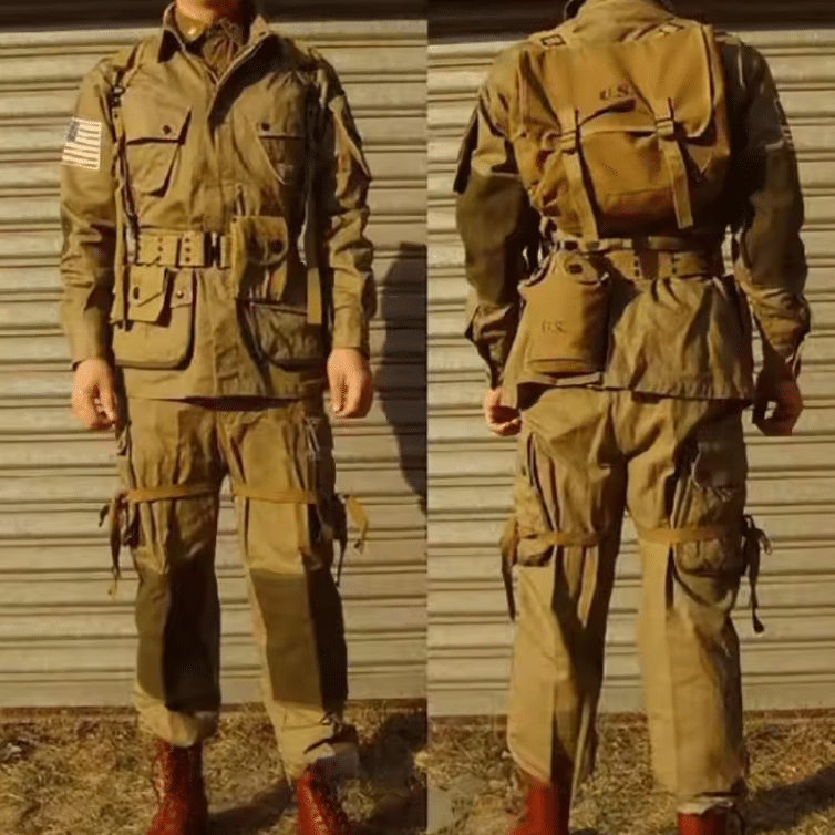 Sac bandoulière militaire US M1936 vintage beige (4)
