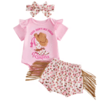 Tenue bébé cowgirl rose léopard franges (1)