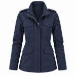 Veste militaire femme bleu marine épaulettes (1)