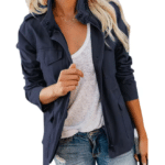 Veste militaire femme bleu marine épaulettes (3)
