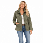 Veste militaire femme kaki épaulettes (1)