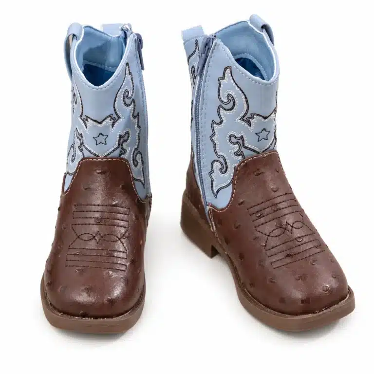 Bottes cowboy bleu effet cuir enfant