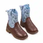 Bottes cowboy bleu effet cuir enfant