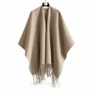 Poncho cowboy hiver à franges - Beige China Mainland