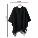 Poncho cowboy hiver à franges