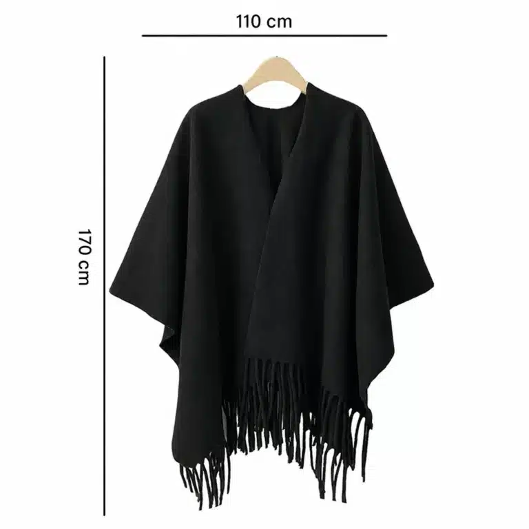 Poncho cowboy hiver à franges