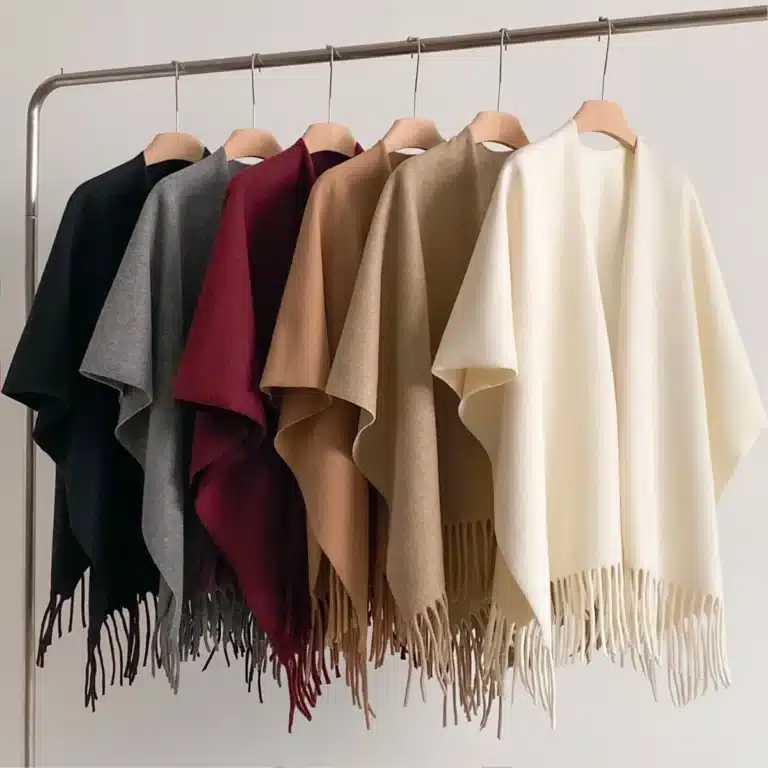 Poncho cowboy hiver à franges