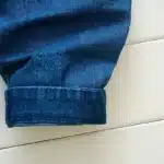 Salopette jean fille bleue nœuds et papillons