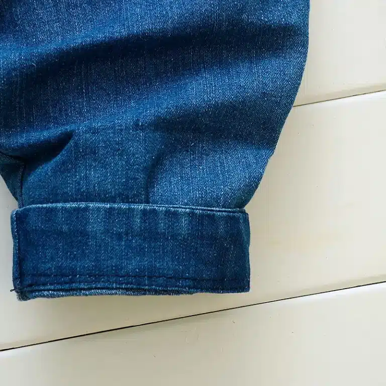 Salopette jean fille bleue nœuds et papillons