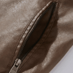 Blouson aviateur homme noir simili cuir col fourré vintage (7)