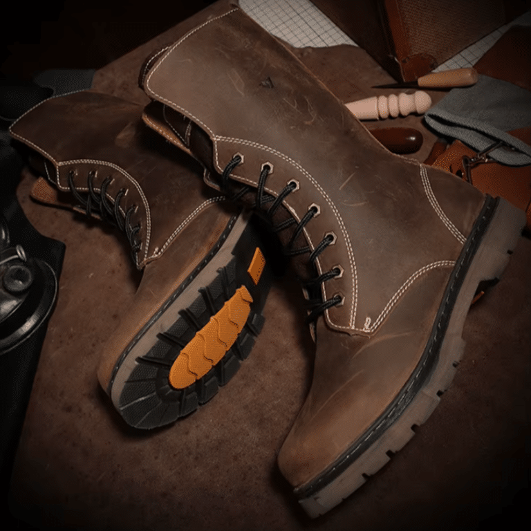 Botte brune cuir rustique (4)