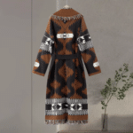 Cardigan femme western long à franges (8)