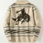 Cardigan homme western taureau et rodéo (3)