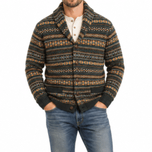 Cardigan maille vintage amérindien