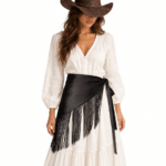 Ceinture foulard femme western franges