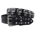 Ceinture rock noire à crânes (3)