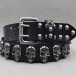 Ceinture rock noire à crânes (5)