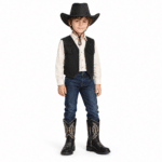 Chapeau cowboy noir pour enfant (3)