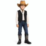 Chapeau cowboy pour enfant Jaune doré (2)