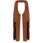 Chaps cowboy homme franges effet daim (2)