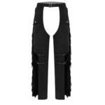 Chaps cowboy homme franges effet daim (3)