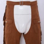 Chaps cowboy homme franges effet daim (5)