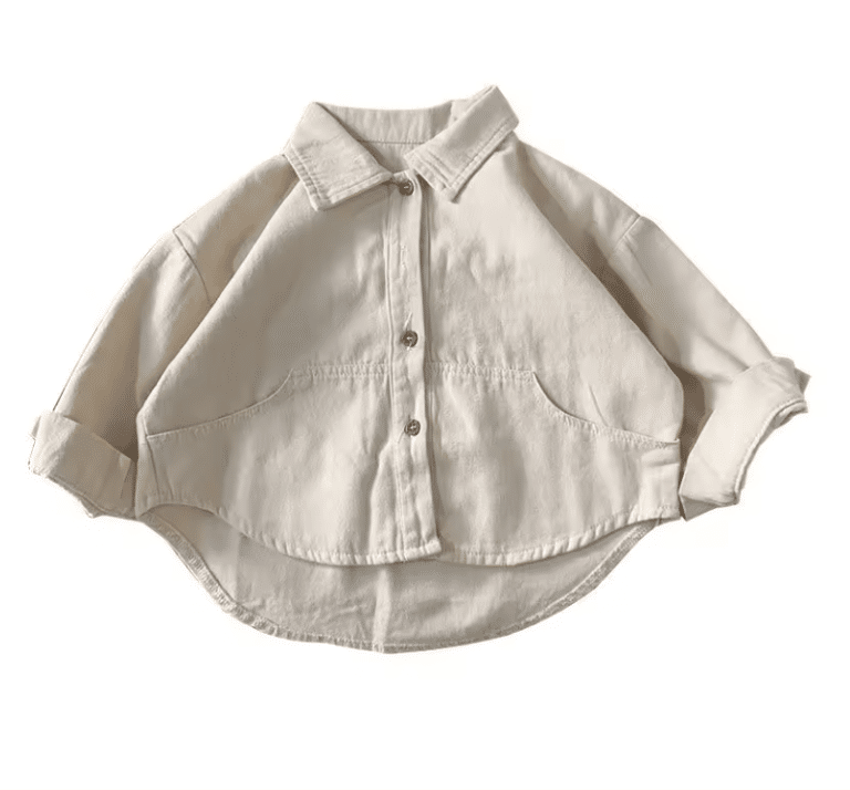 Chemise bébé blanc crème à manches longues (1)