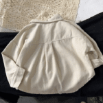 Chemise bébé blanc crème à manches longues (4)
