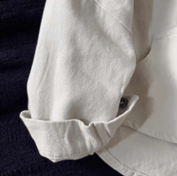 Chemise bébé blanc crème à manches longues (5)