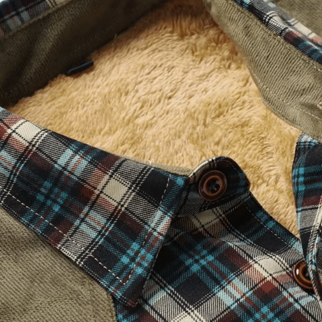 Chemise bucheron carreaux rouges noirs avec doublure (2)