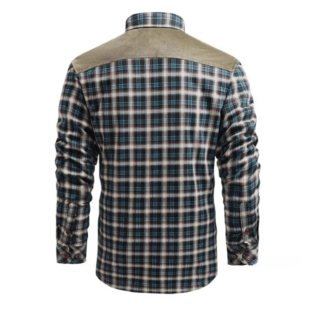 Chemise bucheron carreaux rouges noirs avec doublure (6)