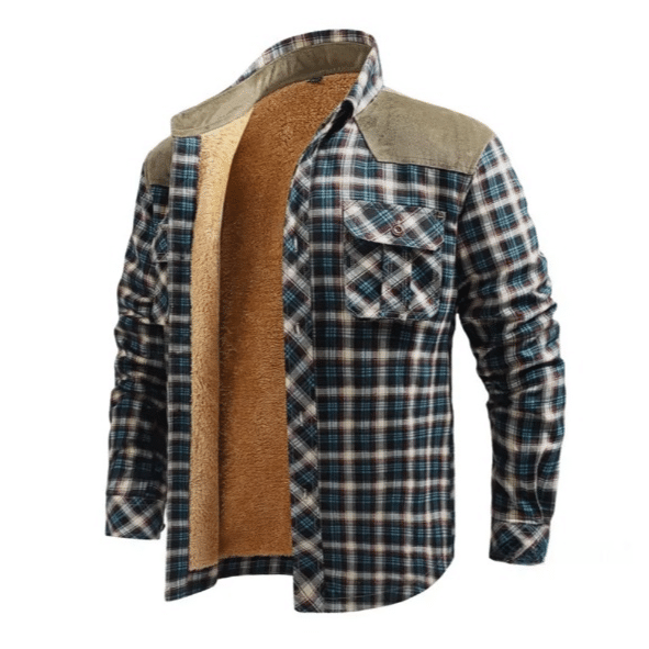 Chemise bucheron carreaux rouges noirs avec doublure (7)
