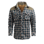 Chemise bucheron carreaux rouges noirs avec doublure (8)