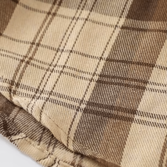 Chemise garçon carreaux marron beige (9)