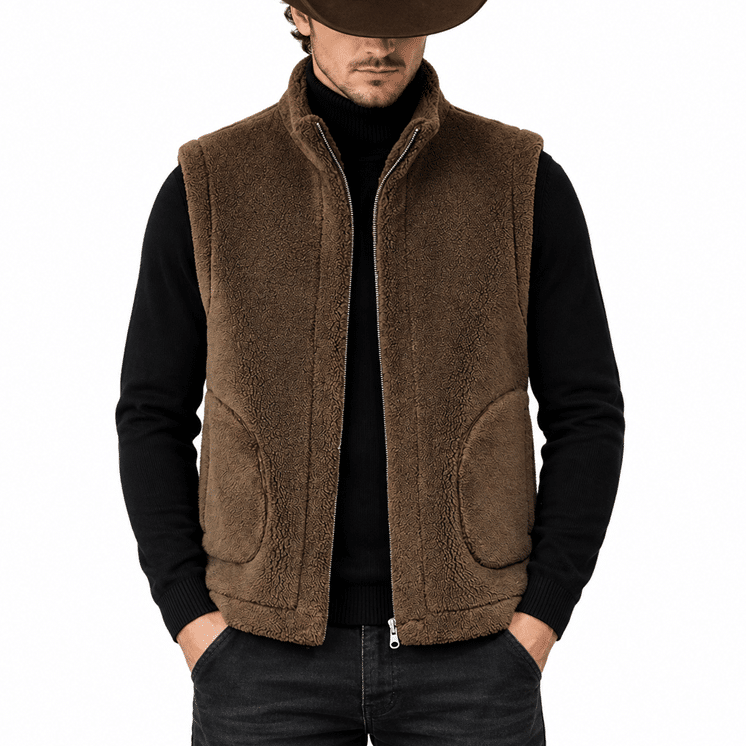 Gilet cowboy sans manches hiver