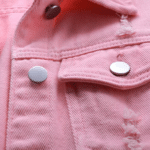 Gilet cowgirl rose en jean sans manches (4)