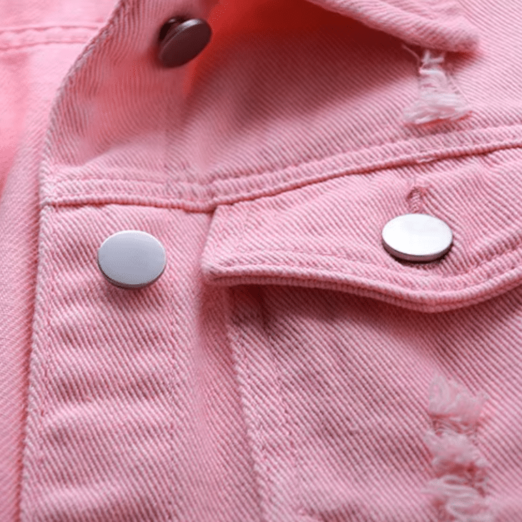 Gilet cowgirl rose en jean sans manches (4)