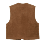 Gilet femme cowboy marron brodé motifs floraux (5)
