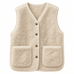 Gilet femme cowboy sans manches effet mouton