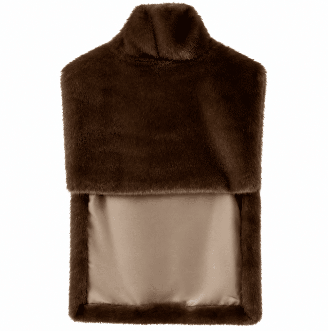 Gilet fourrure végan sans manches à col roulé