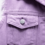 Gilet sans manche femme lilas style western (3)