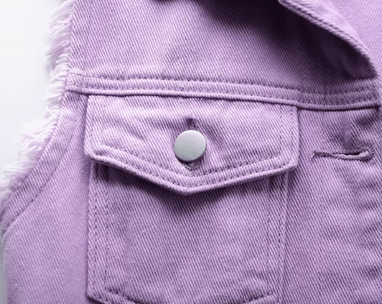 Gilet sans manche femme lilas style western (3)