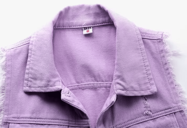 Gilet sans manche femme lilas style western (4)